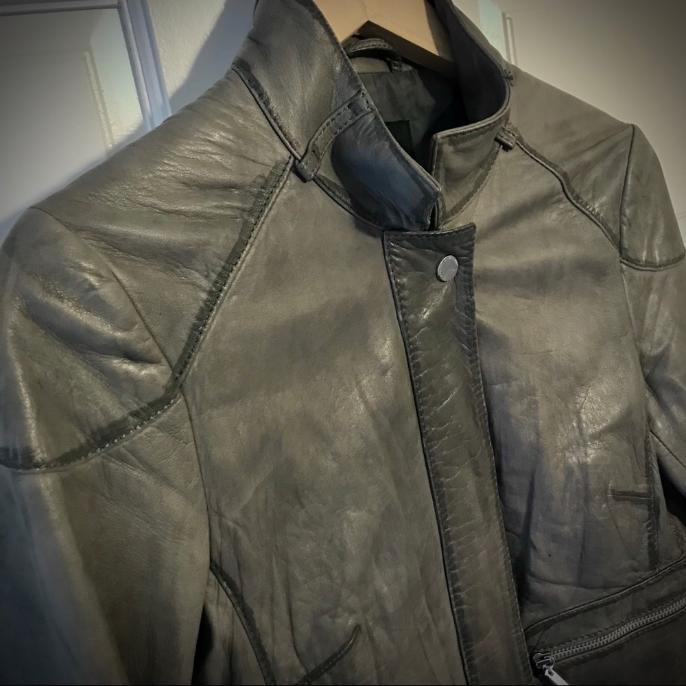 Esprit Genuine Leather Moto Jacket